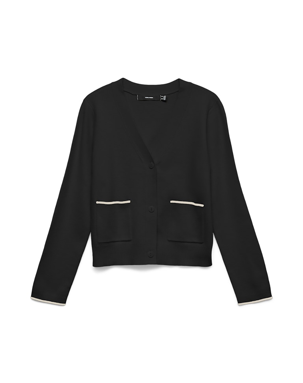 VERO MODA VMGOLD LS V-NECK CONTRAST CARDIGAN