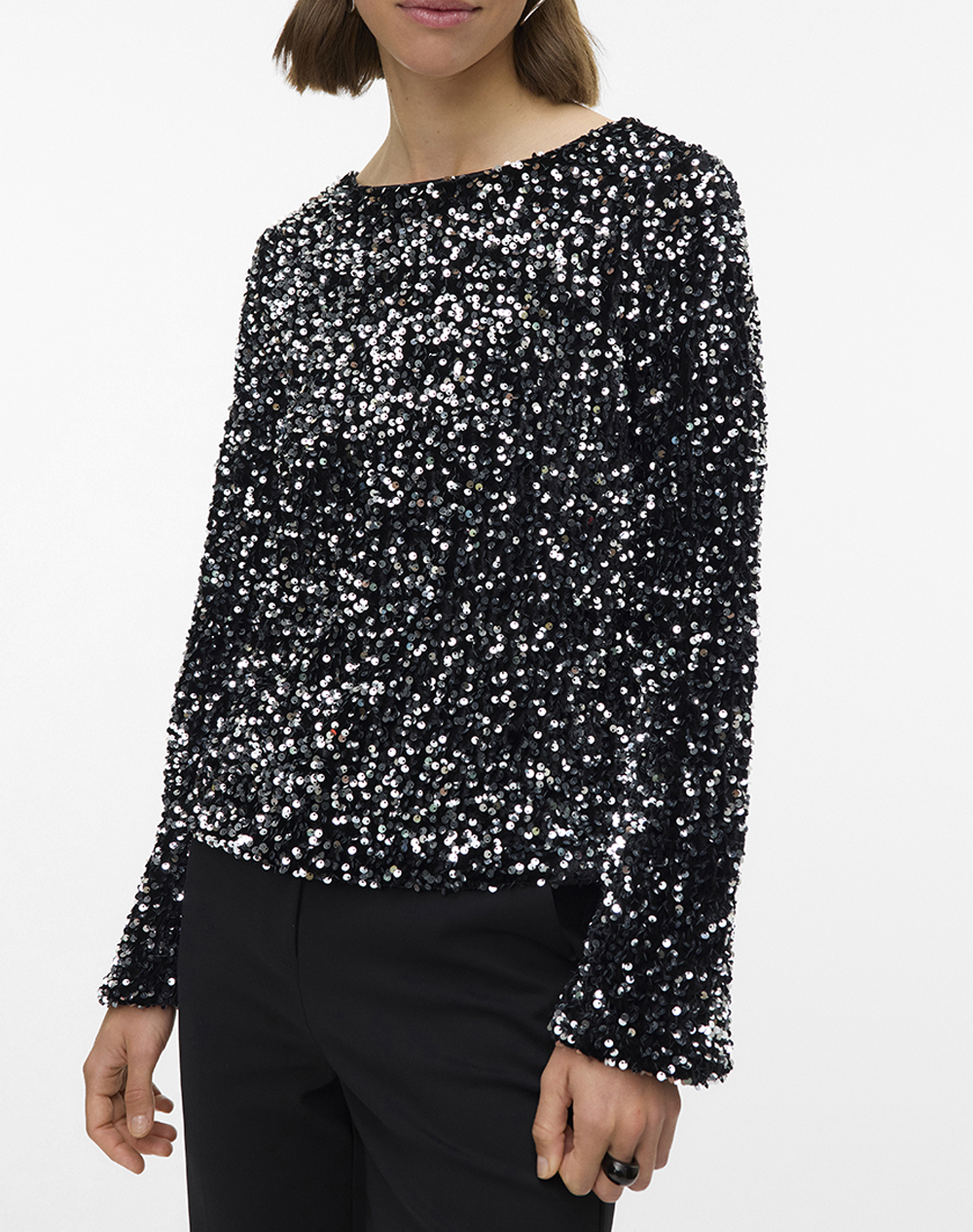 VERO MODA VMBELLA LS BOATNECK SQ TOP JRS GA