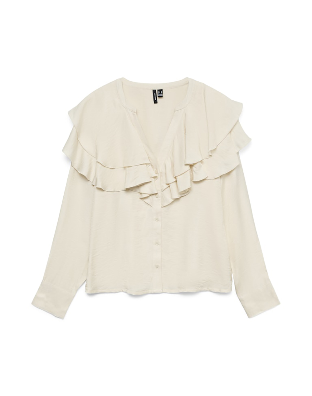 VERO MODA VMLIZZI LS FLOUNCE TOP WVN GA