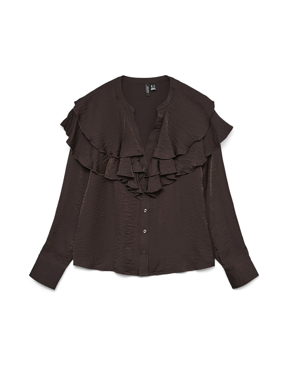 VERO MODA VMLIZZI LS FLOUNCE TOP WVN GA