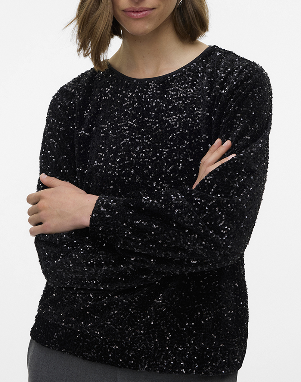 VERO MODA VMHOKA SQ L/S SWEATSHIRT JRS BTQ