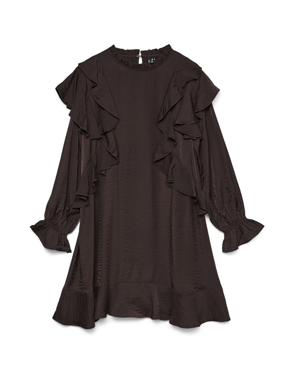 VERO MODA VMLIZZI LS SHORT FLOUNCE DRESS WVN GA