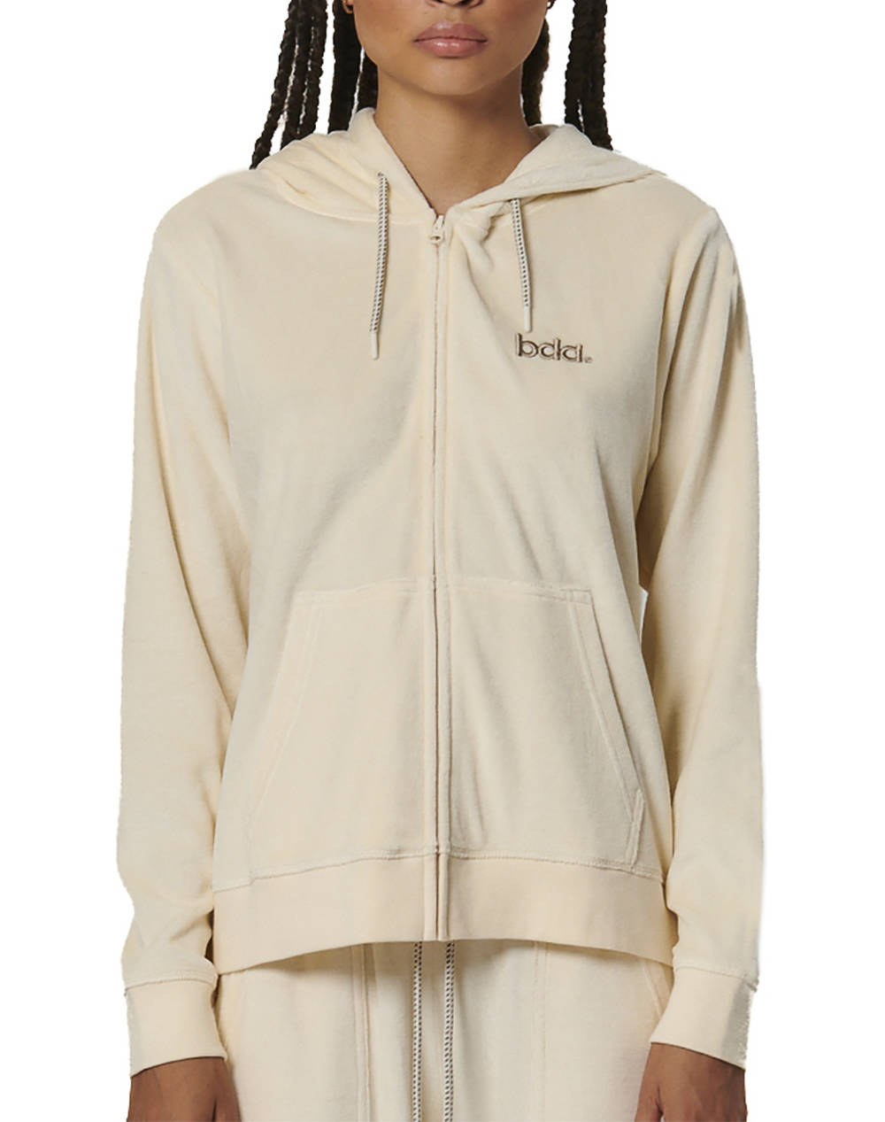 BODY ACTION WOMENS VELOUR HOODIE JACKET
