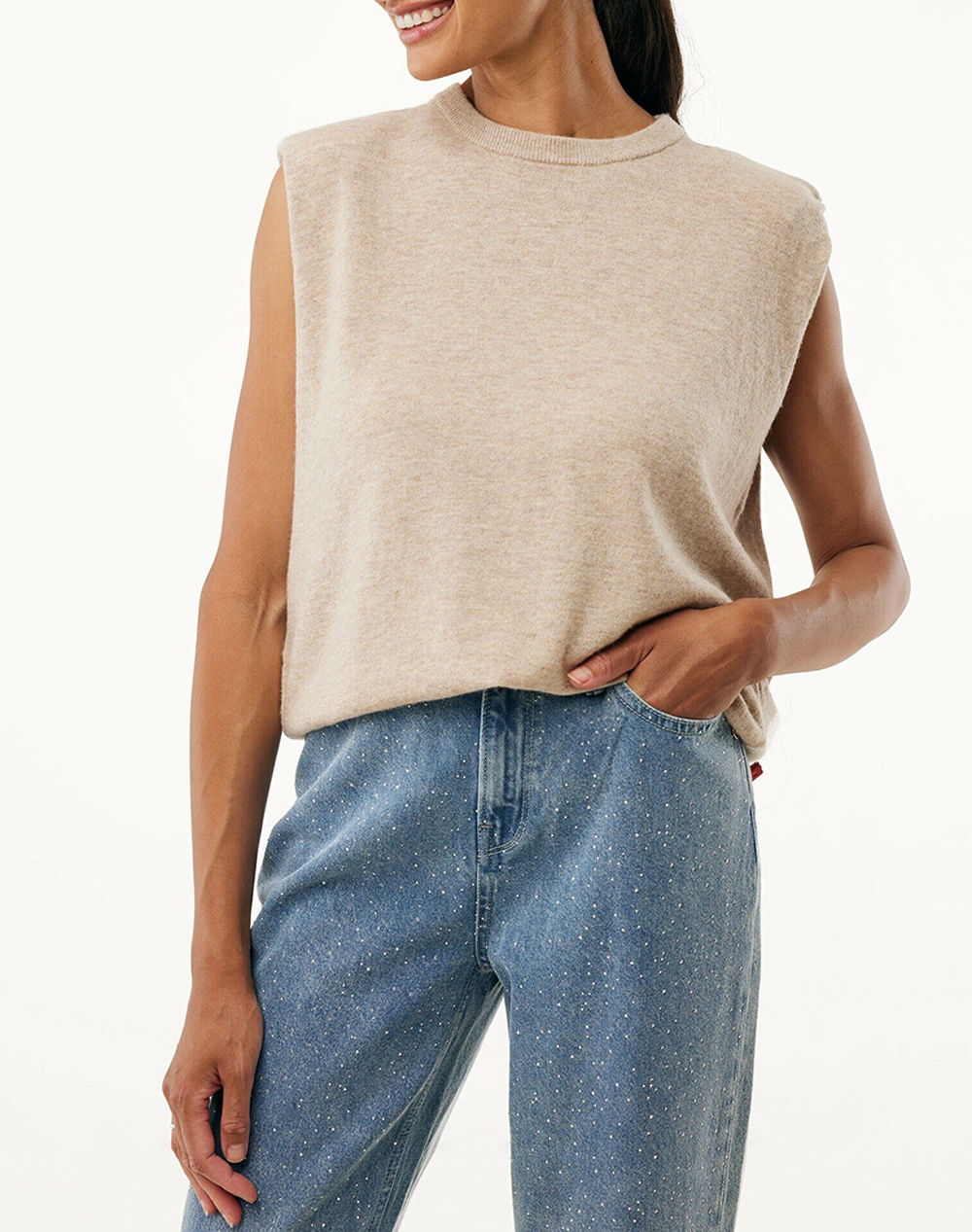 MEXX SENNA Cashmere sleeveless knit top