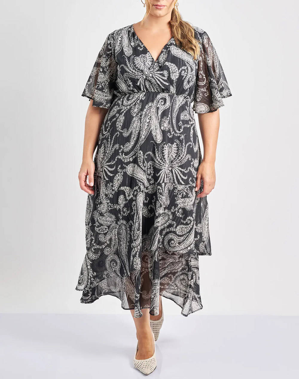 PARABITA Дамска maxi рокля lurex