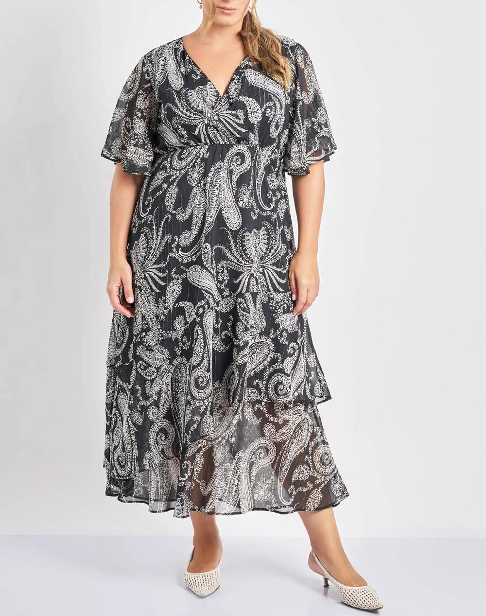 PARABITA Дамска maxi рокля lurex