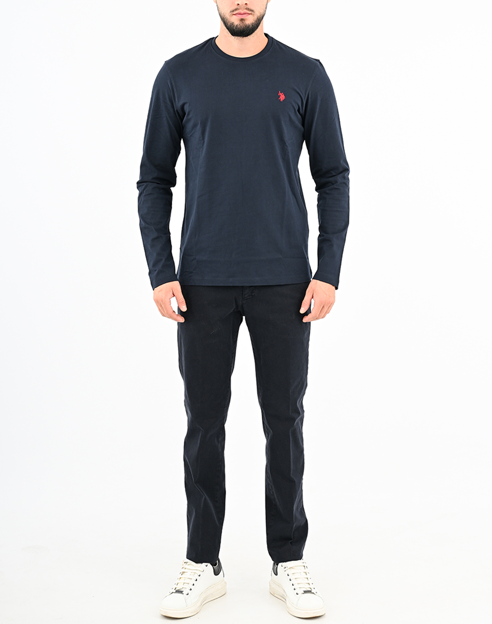US POLO ASSN WILL 000398 EH03 BASIC T SHIRT LS МЪЖКА БЛУЗА