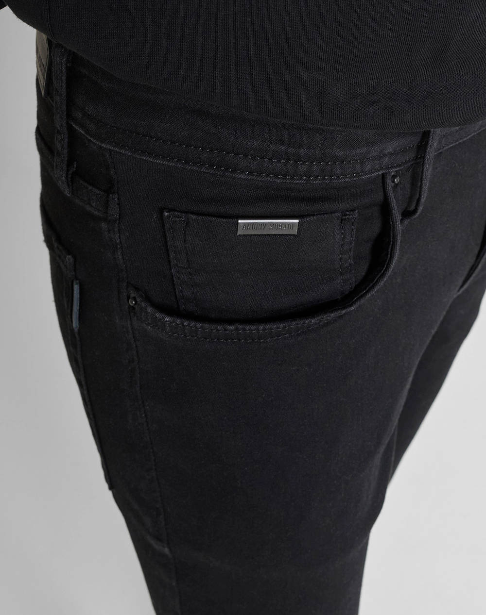 ANTONY MORATO MMDT00241FA7504111W01863 MIN OF 12 JEANS OZZY TAPERED FIT IN ICONIC BASIC BLACK STAY BLACK DENIM MENS TROUSERS