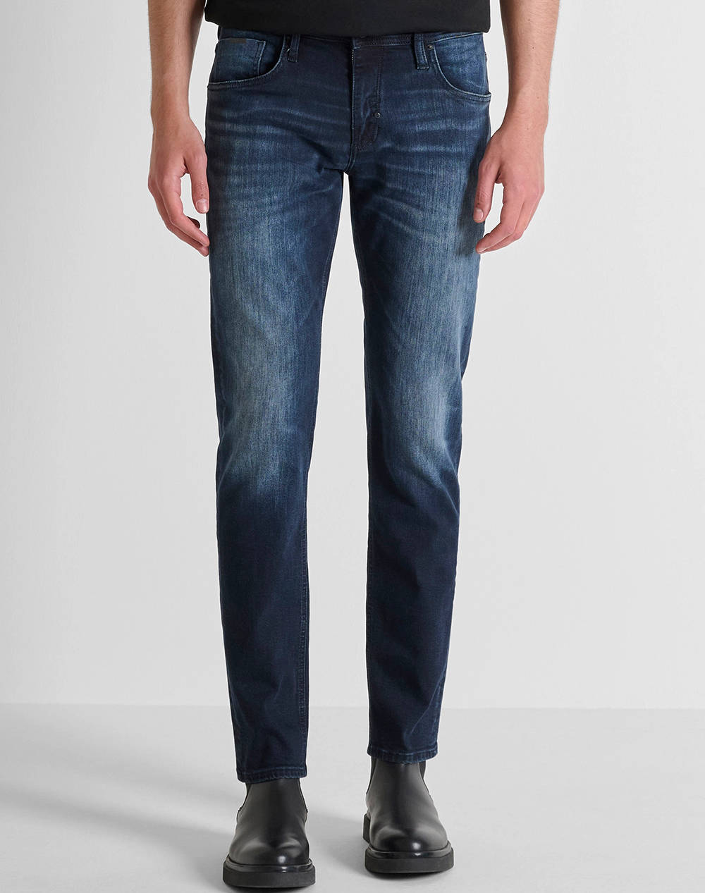 ANTONY MORATO MMDT00282FA7506011W02123 MIN OF 10 JEANS KURT COMFORT TAPERED FIT IN ICONIC BLUE OD DENIM MENS TROUSERS