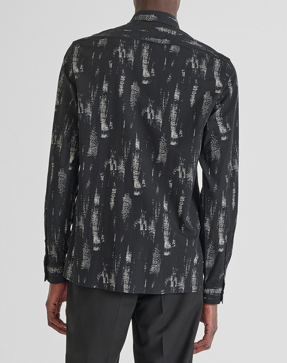 ANTONY MORATO MMSL00614FA430650 MIN OF 6 SHIRT BARCELONA REGULAR STRAIGHT FIT IN PRINTED COTTON VISCOSE BLEND FABRIC WITH LOGOED METAL BADGE МЪЖКА ТЕНИСКА