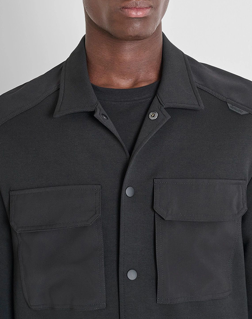 ANTONY MORATO MMSL00771FA150168 MIN OF 6 SHIRT REGULAR FIT IN INTERLOCK COTTON BLEND FABRIC WITH STRETCH VISCOSE BLEND FABRIC AS CONTRAST МЪЖКА ТЕНИСКА