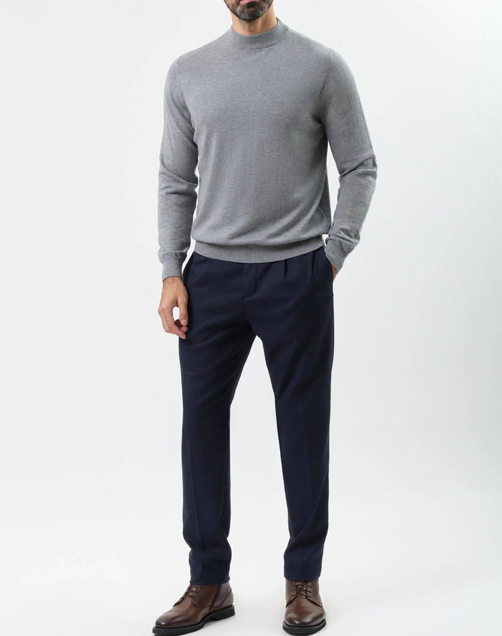 ANTONY MORATO MMSW01559YA200081 MIN OF 6 SWEATER REGULAR FIT IN CASHMERE WOOL BLEND YARN Мъжки пуловер