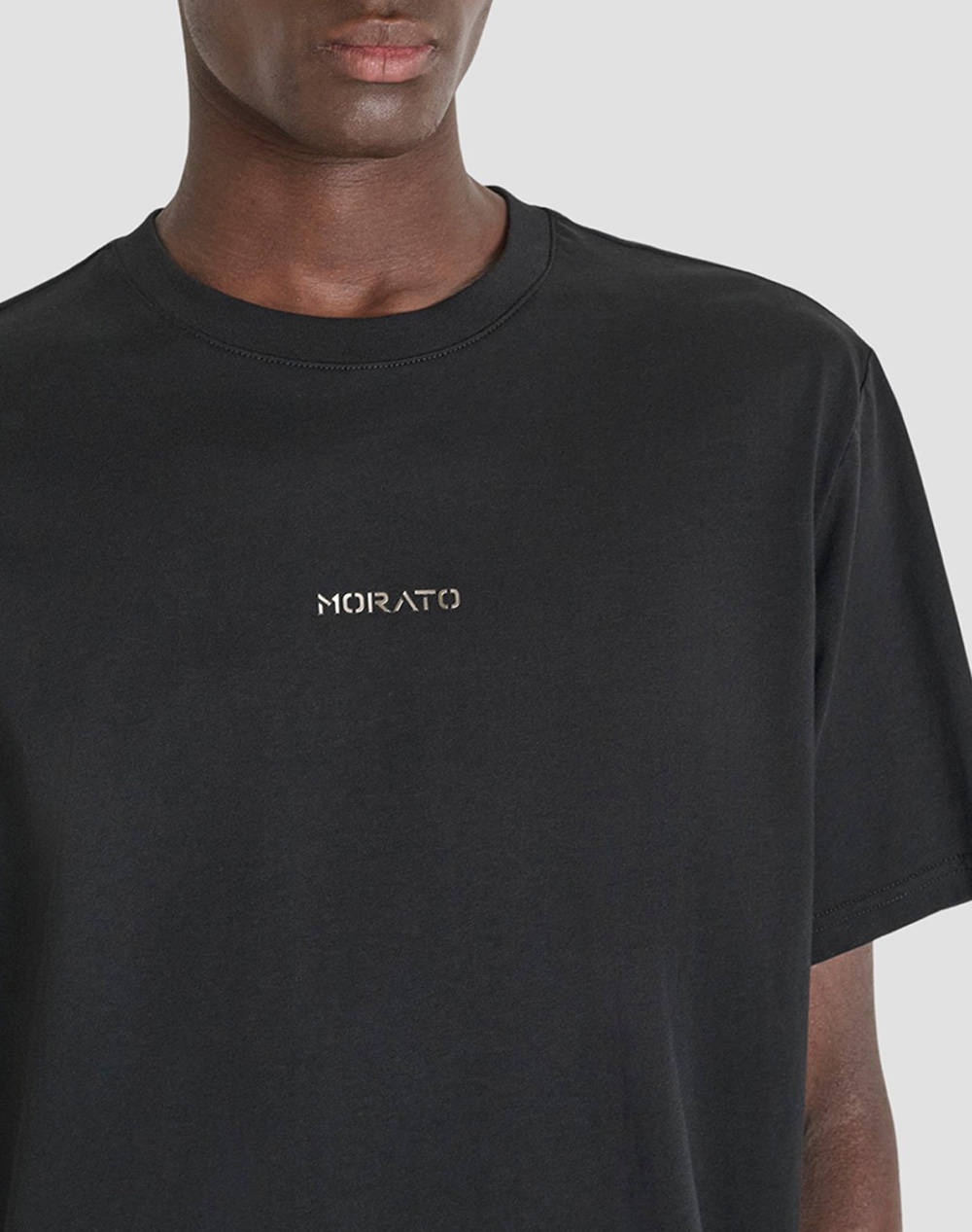 ANTONY MORATO MMKS02560FA100240 MIN OF 6 T-SHIRT RELAXED FIT IN JERSEY COTTON FABRIC WITH SPONGE EFFECT LOGO PRINT МЪЖКА БЛУЗА