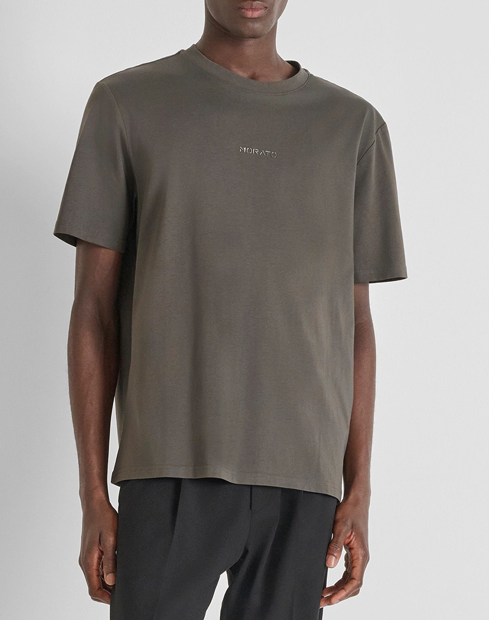 ANTONY MORATO MMKS02560FA100240 MIN OF 6 T-SHIRT RELAXED FIT IN JERSEY COTTON FABRIC WITH SPONGE EFFECT LOGO PRINT МЪЖКА БЛУЗА