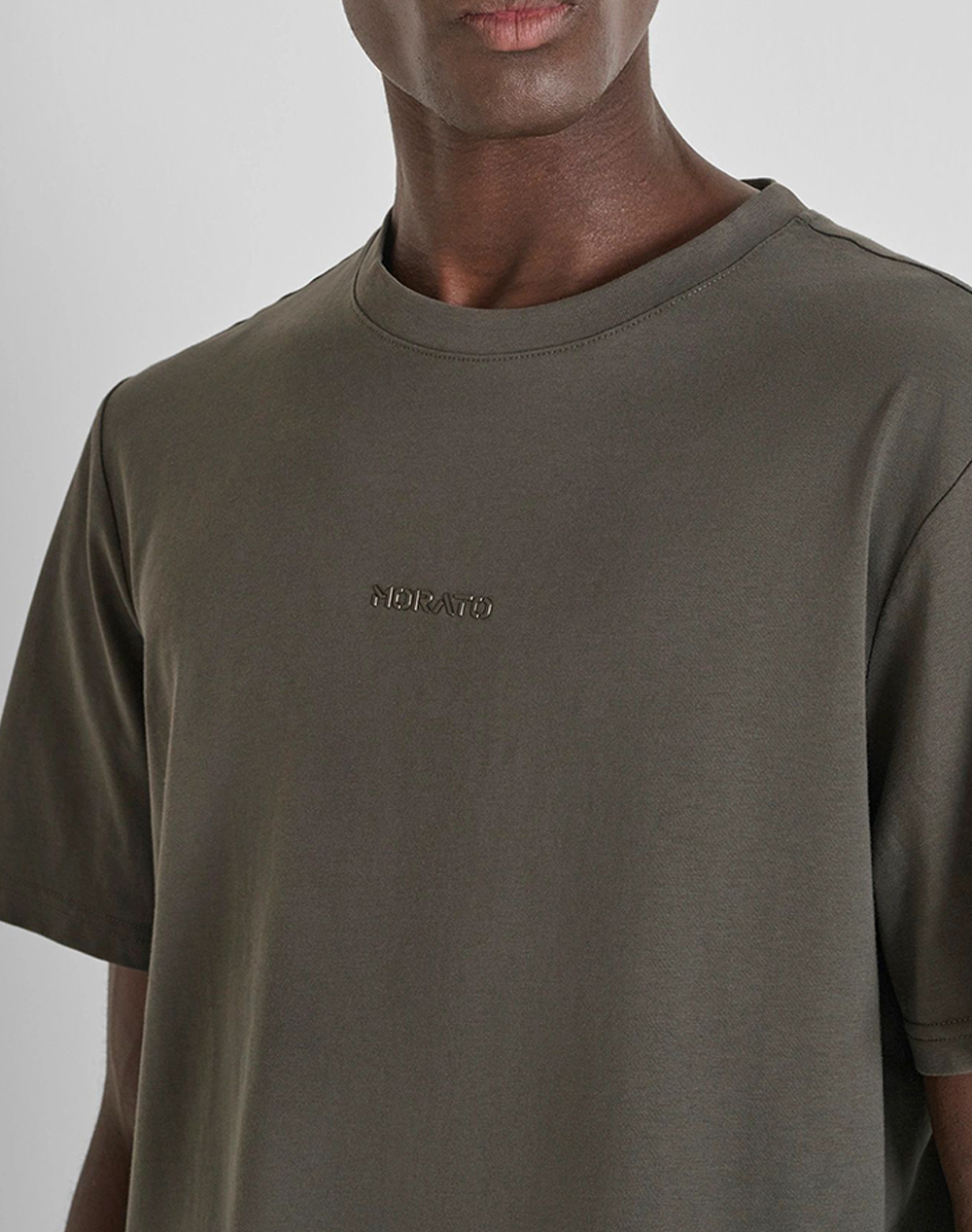 ANTONY MORATO MMKS02560FA100240 MIN OF 6 T-SHIRT RELAXED FIT IN JERSEY COTTON FABRIC WITH SPONGE EFFECT LOGO PRINT МЪЖКА БЛУЗА