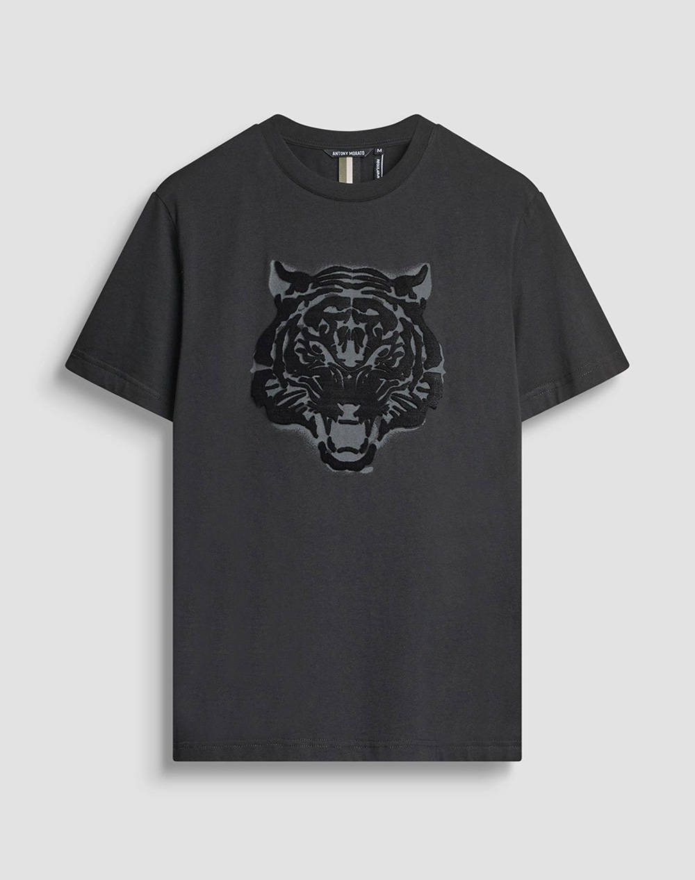 ANTONY MORATO MMKS02561FA100240 MIN OF 6 T-SHIRT REGULAR FIT IN JERSEY COTTON FABRIC WITH MATT PLASTIC AND EMBROIDERED TIGER МЪЖКА БЛУЗА