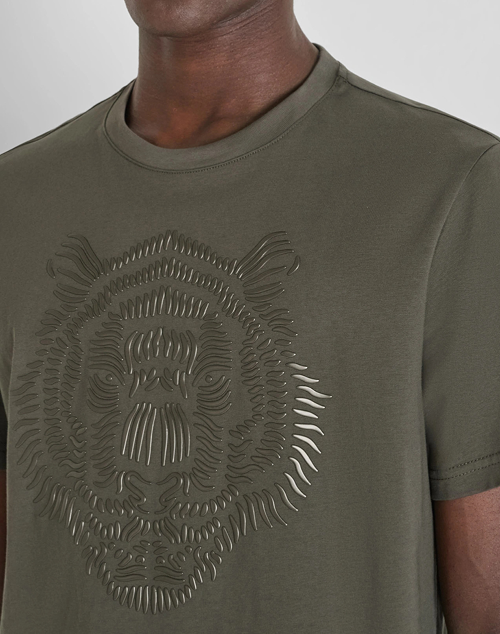 ANTONY MORATO MMKS02566FA100240 MIN OF 6 T-SHIRT REGULAR FIT IN JERSEY COTTON FABRIC WITH RUBBER REFLECTIVE TIGER PRINT МЪЖКА ТЕНИСКА