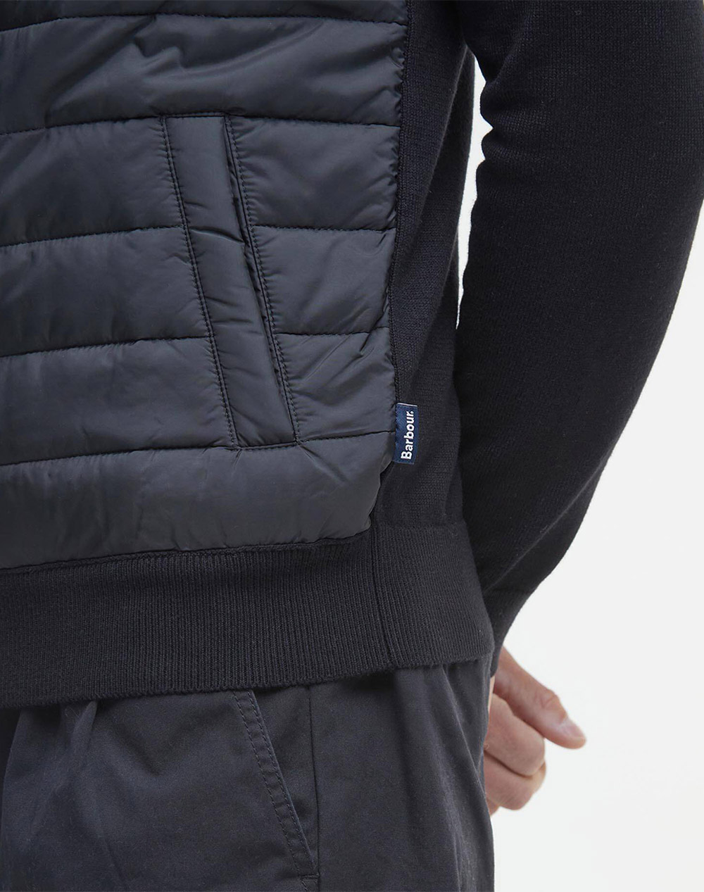 BARBOUR ESSENTIAL CARN BAFFLE ZIP THROUGH KNITTED JUMPER