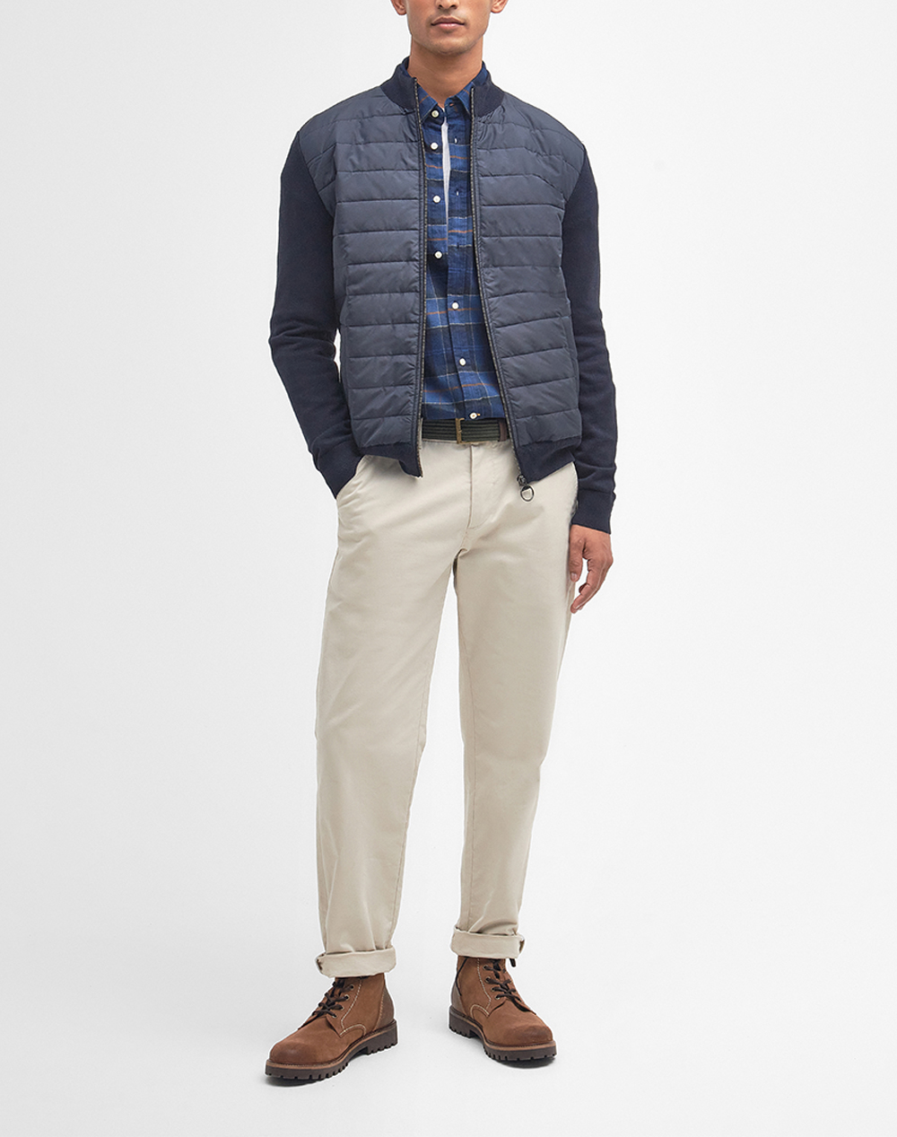 BARBOUR BARBOUR ESSENTIAL CARN BAFFLE ZIP THROUGH KNITTED JUMPER
