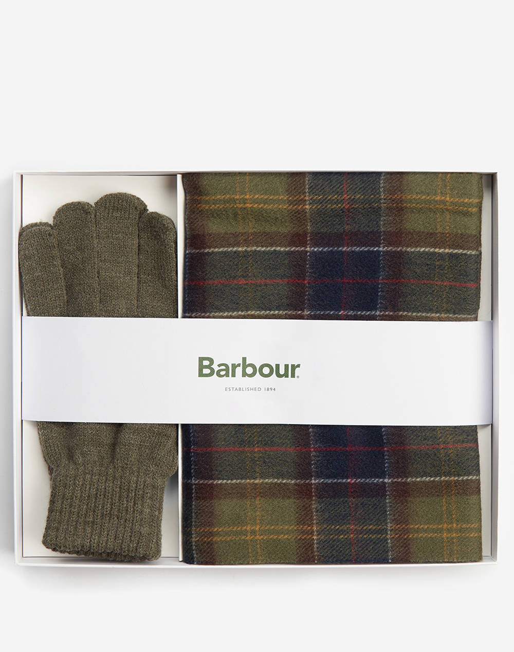 BARBOUR BARBOUR TARTAN SCARF & GLOVE GIFT SET
