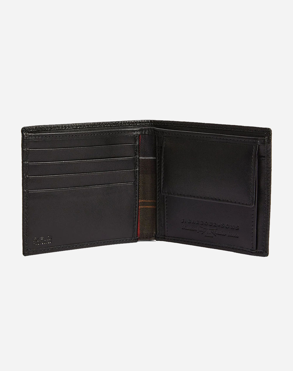 BARBOUR LOGO LEATHER BILLFOLD WALLET