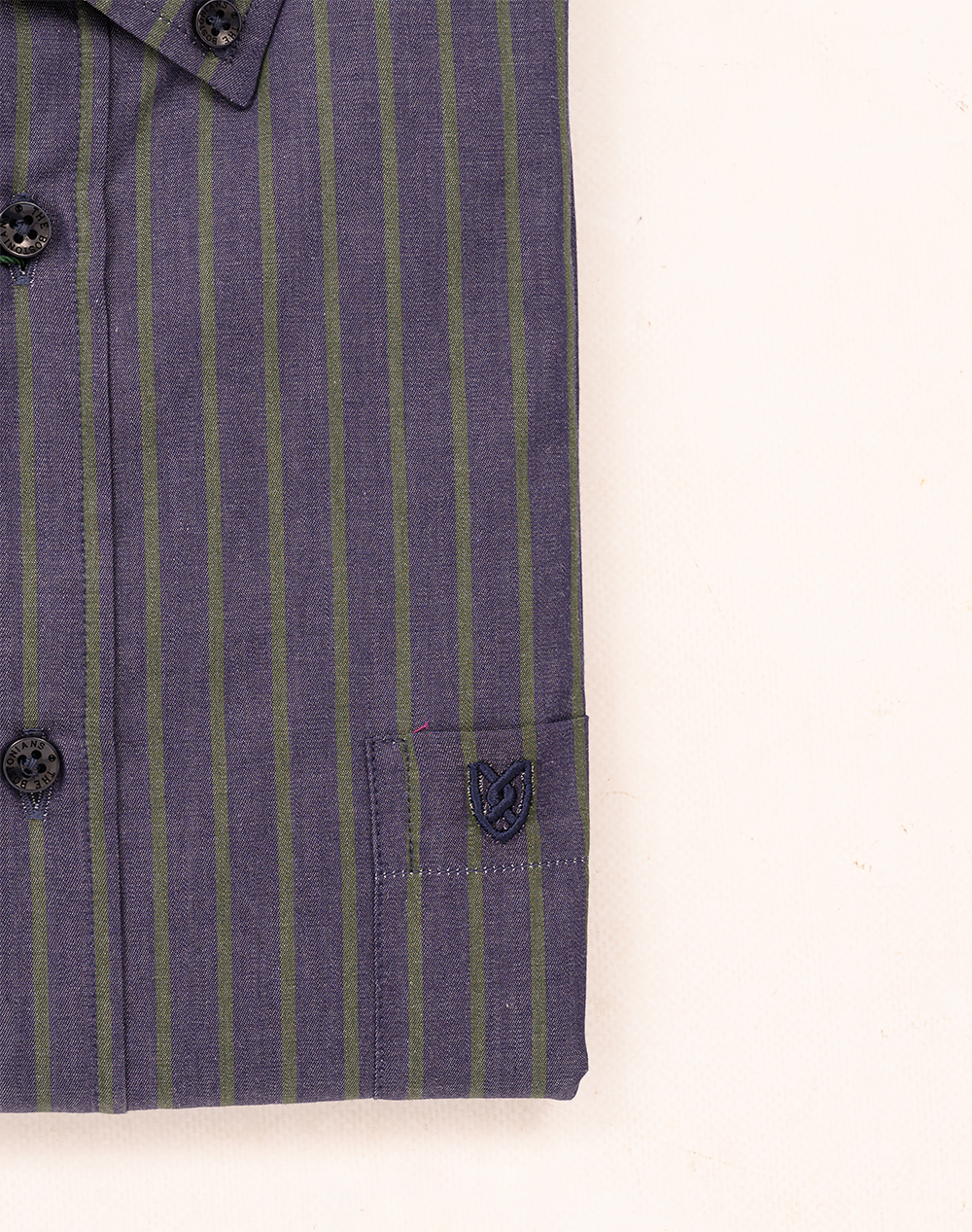 THE BOSTONIANS РИЗА ACORN TWILL REGULAR FIT Stripe TWILL Button-down Regular FIT