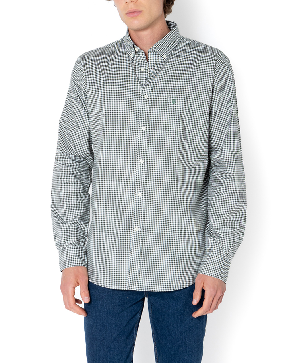 THE BOSTONIANS РИЗА CHESTER TWILL REGULAR FIT MiniCheck TWILL Button-down Regular FIT