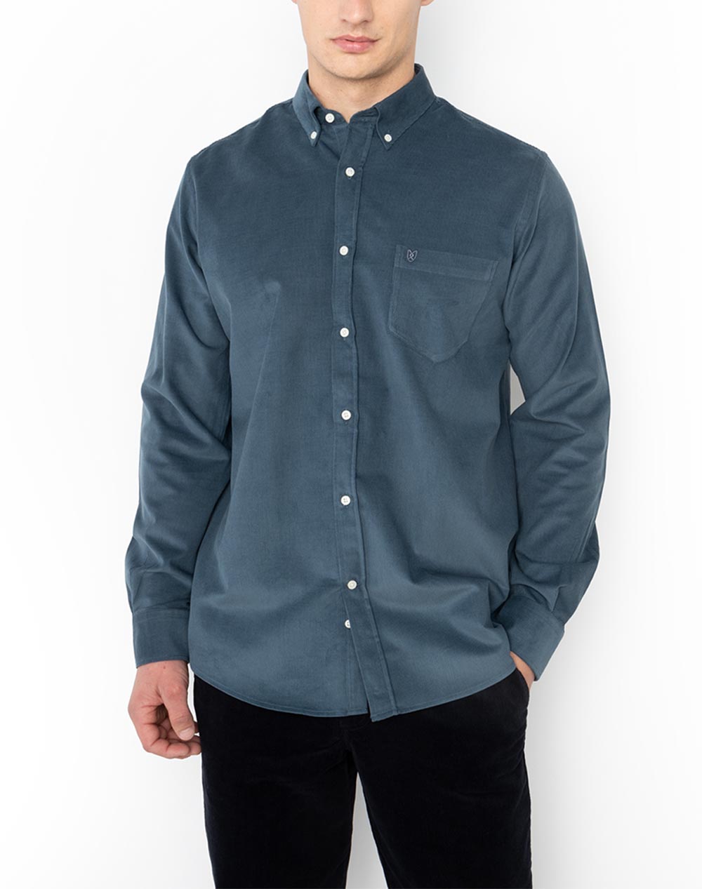 THE BOSTONIANS РИЗА REGULAR FIT PLAIN CORDUROY Button-down Regular FIT