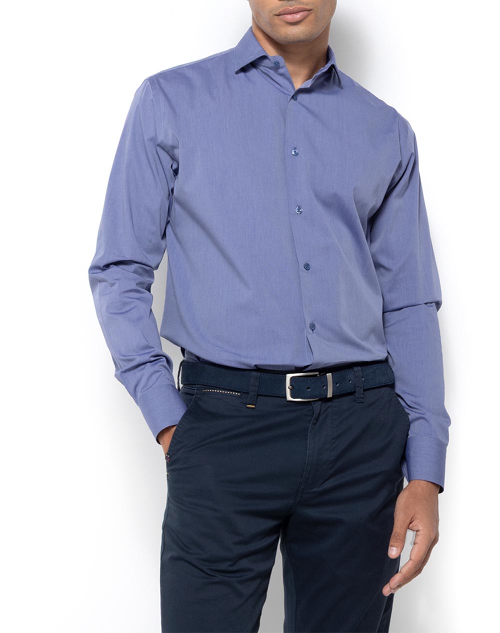 THE BOSTONIANS РИЗА ПОПЛИН CUSTOM FIT Plain POPLIN Semi-rex Custom FIT