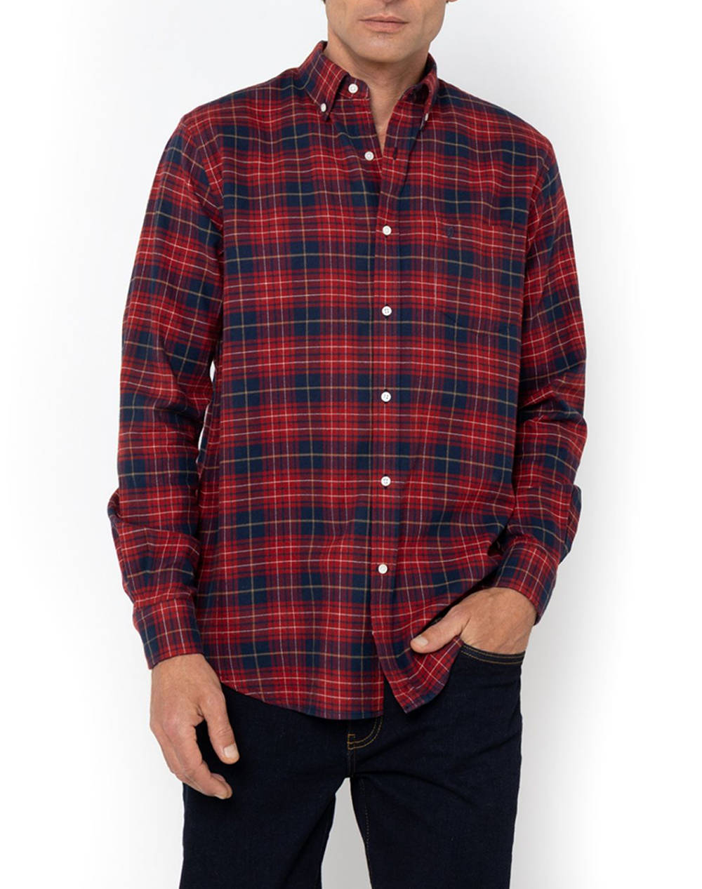 THE BOSTONIANS РИЗА COPLEY FLANNEL REGULAR FIT BigCheck FLANNEL Button-down Regular FIT