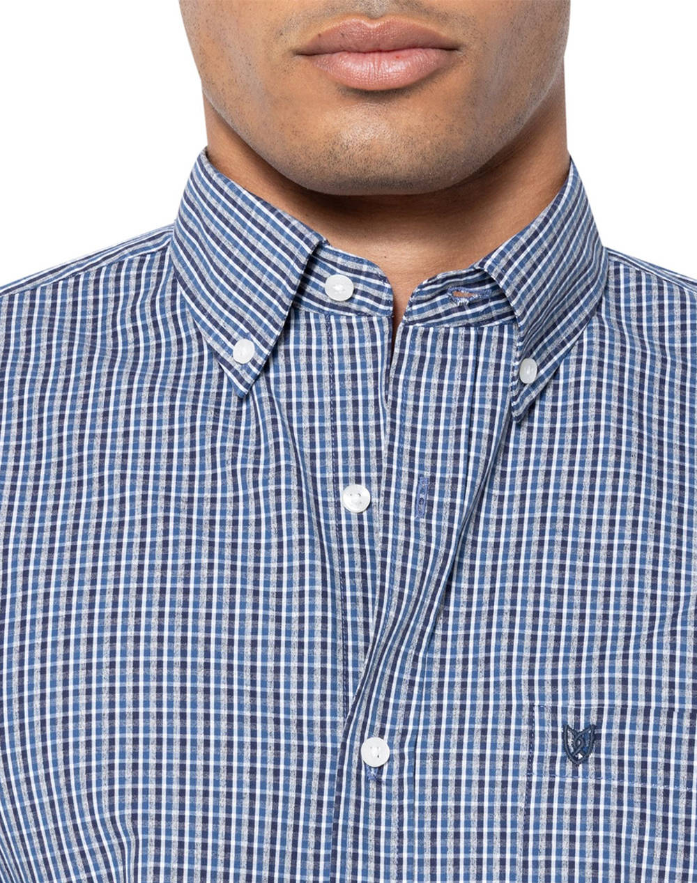 THE BOSTONIANS РИЗА CHESTER POPLIN REGULAR FIT MiniCheck POPLIN Button-down Regular Fit