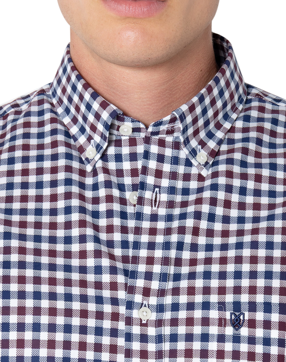 THE BOSTONIANS РИЗА MAVERICK TWILL REGULAR FIT MedCheck TWILL Button-down Regular FIT