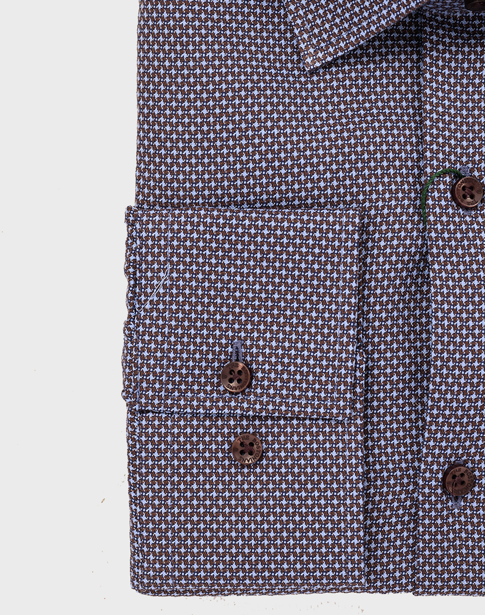 THE BOSTONIANS РИЗА DOBBY SLIM FIT Patterned DOBBY Classic Slim FIT