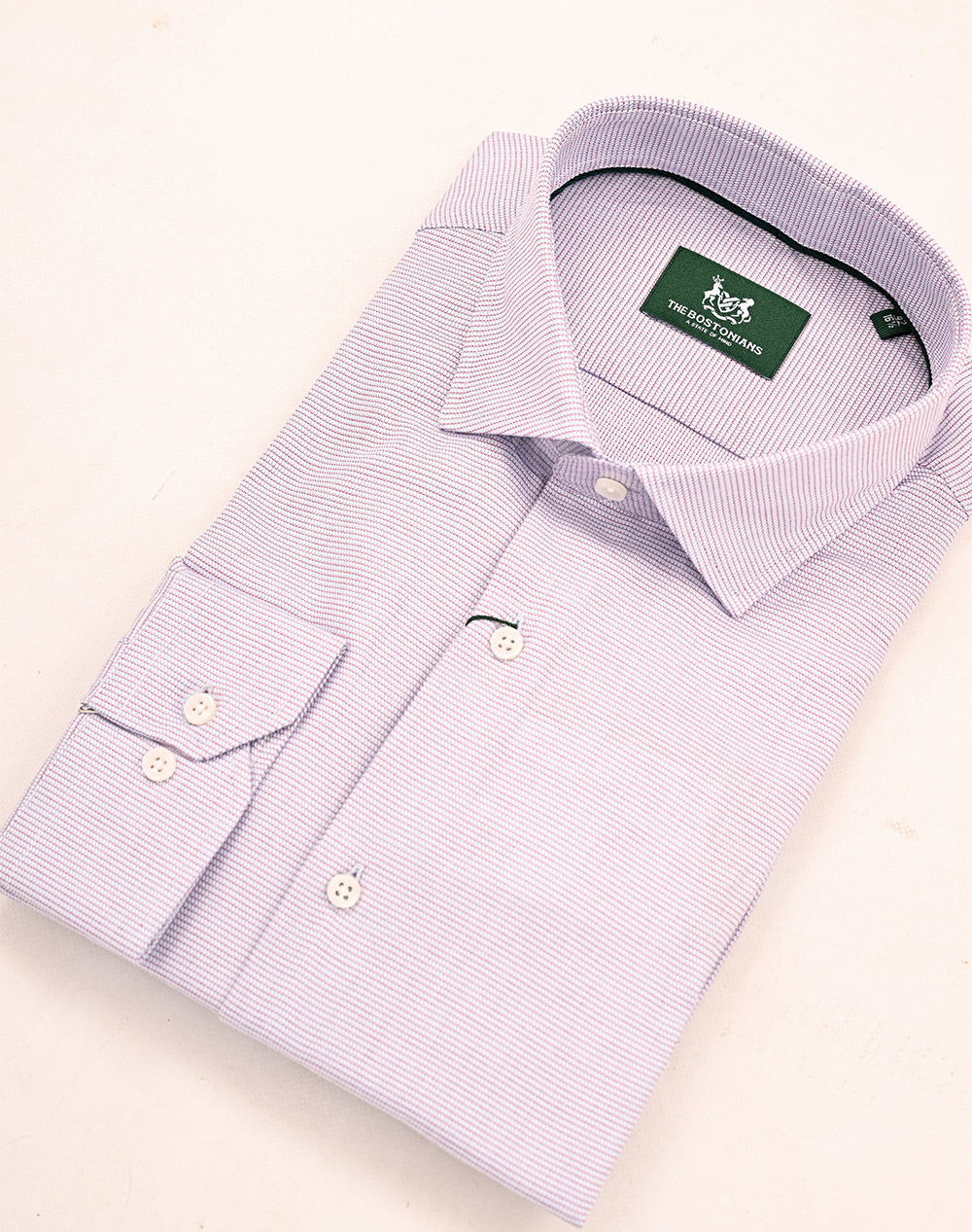 THE BOSTONIANS РИЗА DOBBY CUSTOM FIT Patterned DOBBY Semi-rex Custom FIT