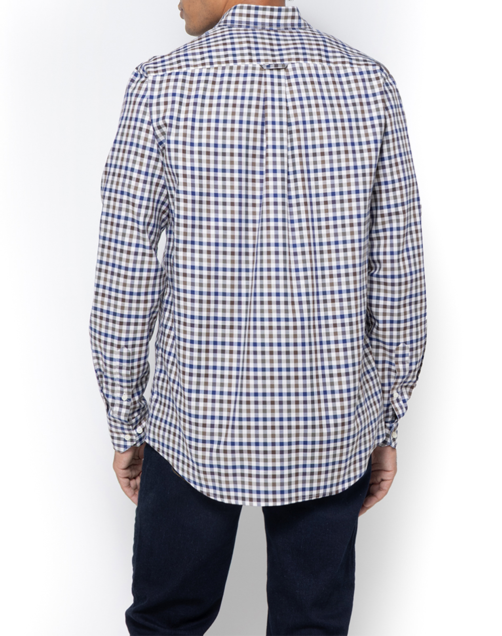 THE BOSTONIANS РИЗА MAVERICK TWILL REGULAR FIT MedCheck TWILL Button-down Regular FIT