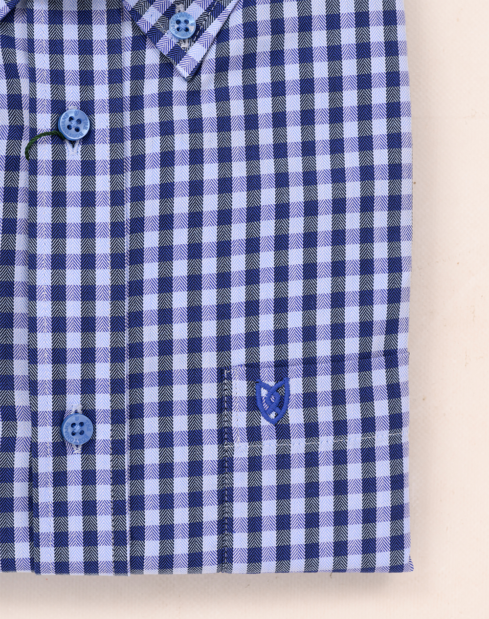 THE BOSTONIANS РИЗА MAVERICK TWILL REGULAR FIT MedCheck TWILL Button-down Regular FIT