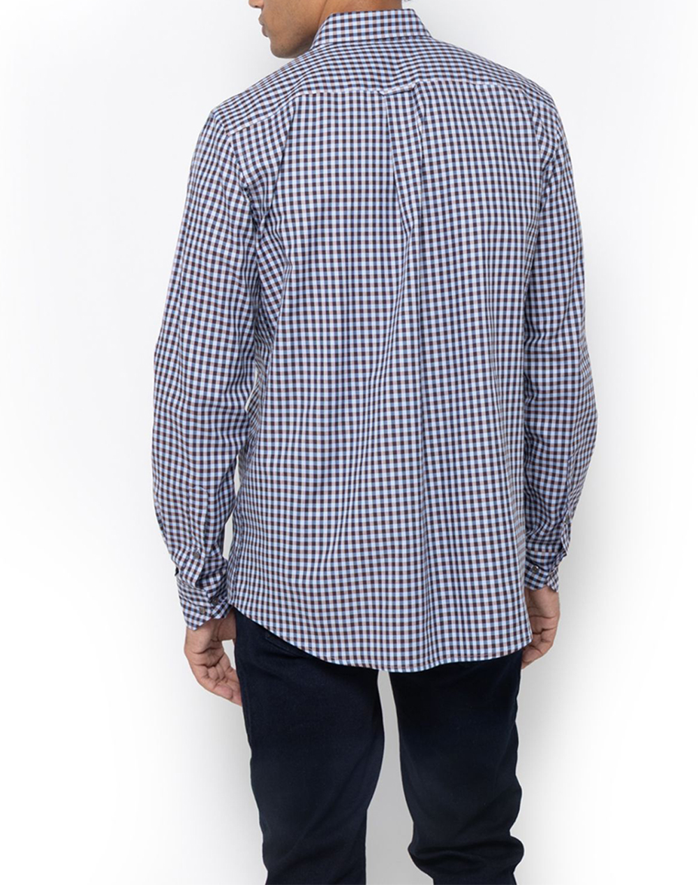 THE BOSTONIANS РИЗА MAVERICK TWILL REGULAR FIT MedCheck TWILL Button-down Regular FIT