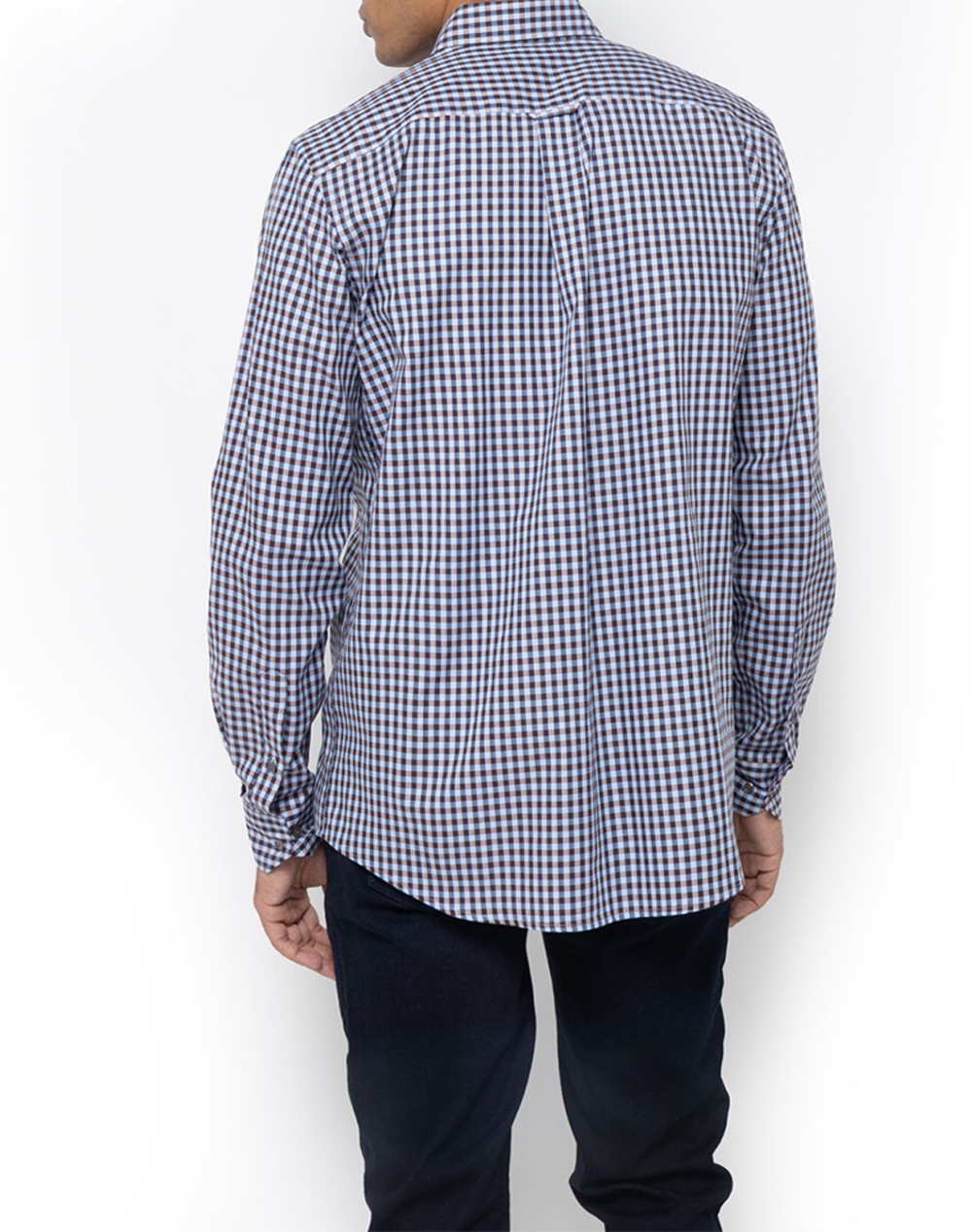 THE BOSTONIANS РИЗА MAVERICK TWILL REGULAR FIT MedCheck TWILL Button-down Regular FIT