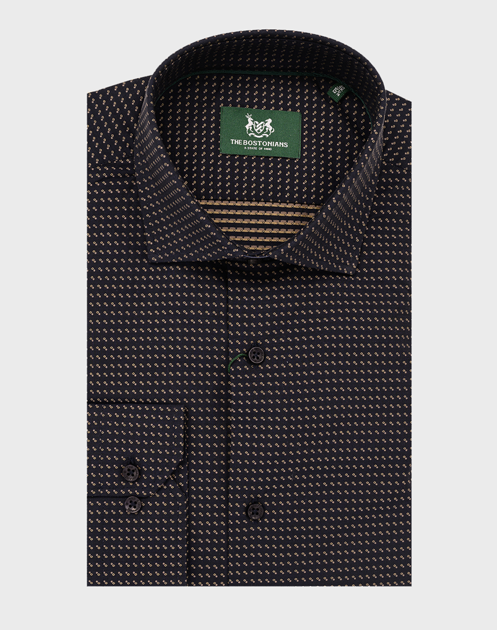 THE BOSTONIANS РИЗА DOBBY CUSTOM FIT Patterned DOBBY Semi-rex Custom FIT