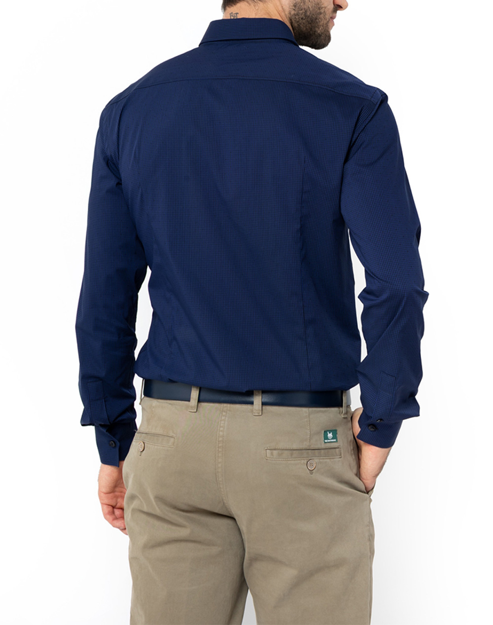 THE BOSTONIANS РИЗА CHESTER ПОПЛИН SLIM FIT Micro Check POPLIN Classic Slim FIT