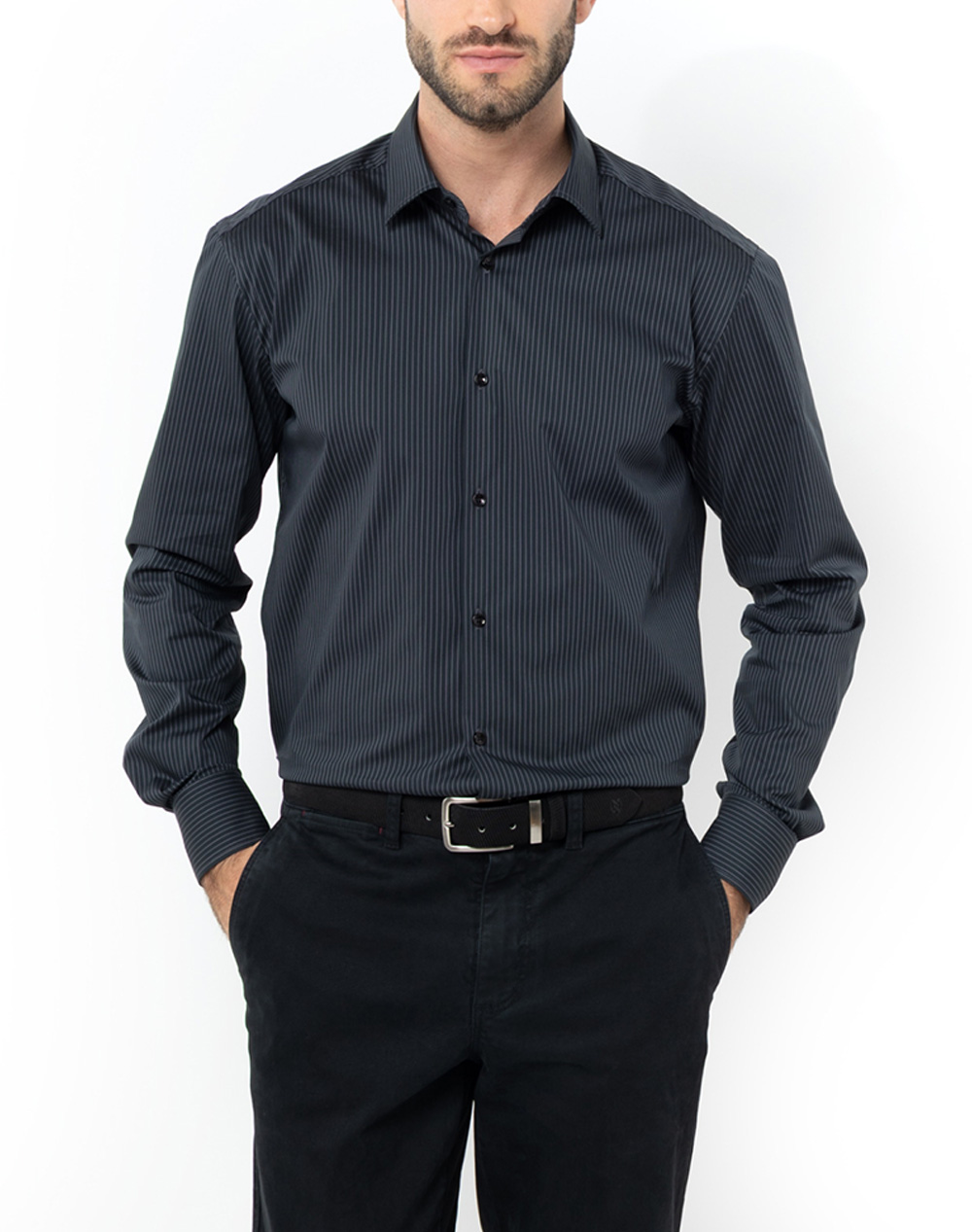 THE BOSTONIANS РИЗА ACORN ПОПЛИН SLIM FIT Stripe POPLIN Classic Slim FIT