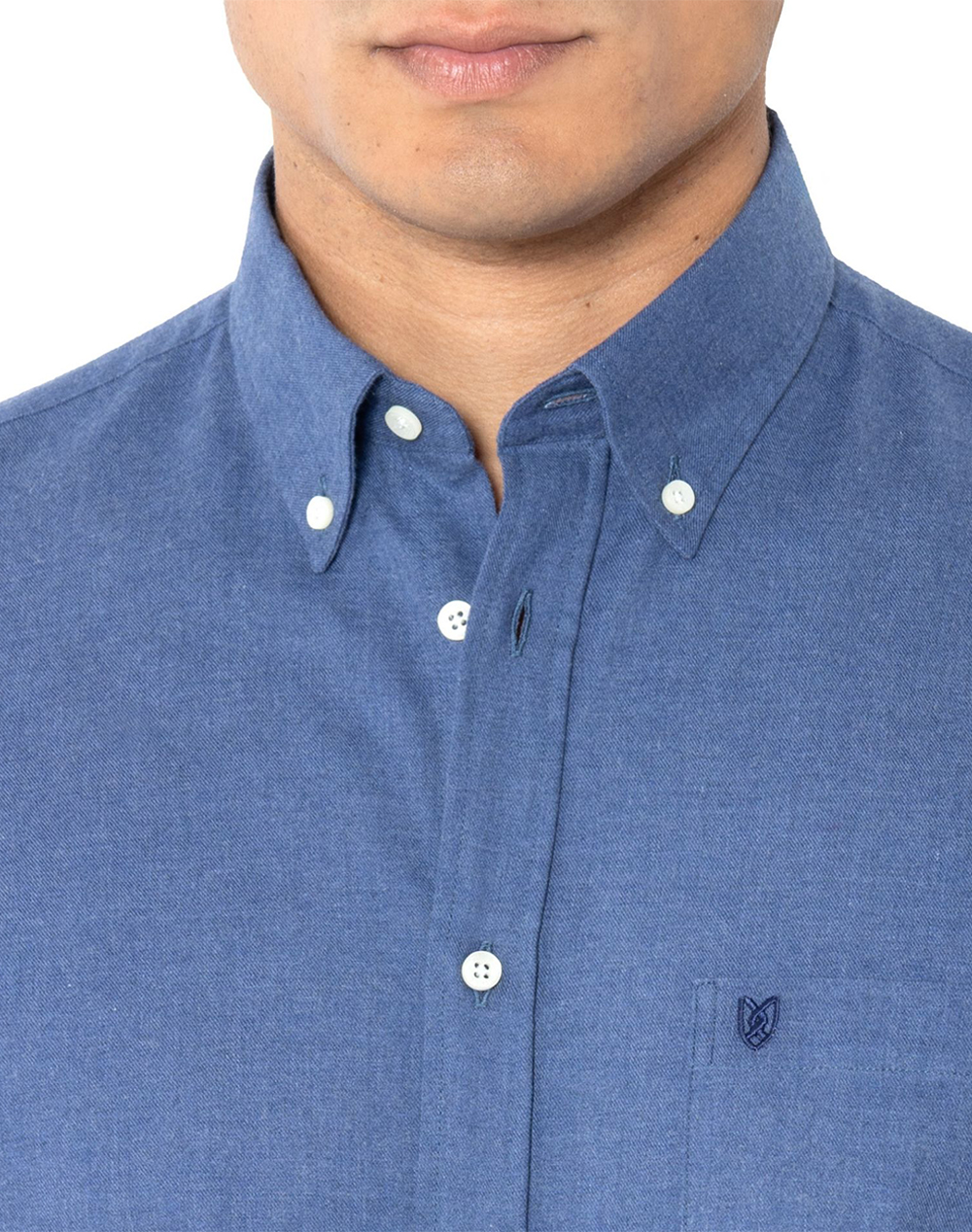 THE BOSTONIANS РИЗА REGULAR FIT Plain FLANNEL Button-down Regular Fit