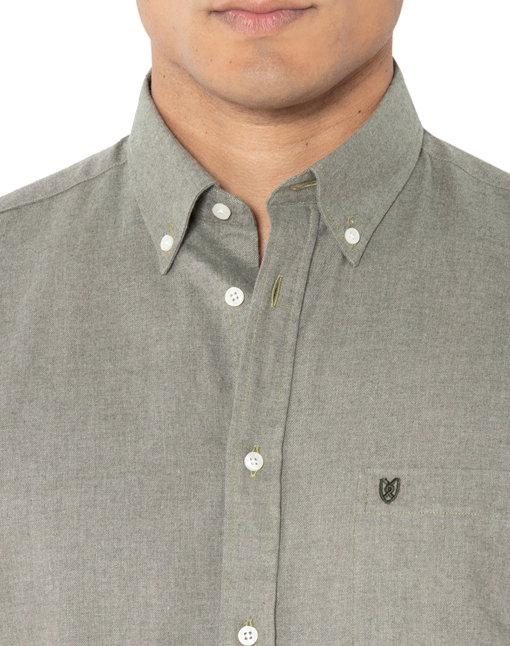 THE BOSTONIANS РИЗА REGULAR FIT Plain FLANNEL Button-down Regular Fit