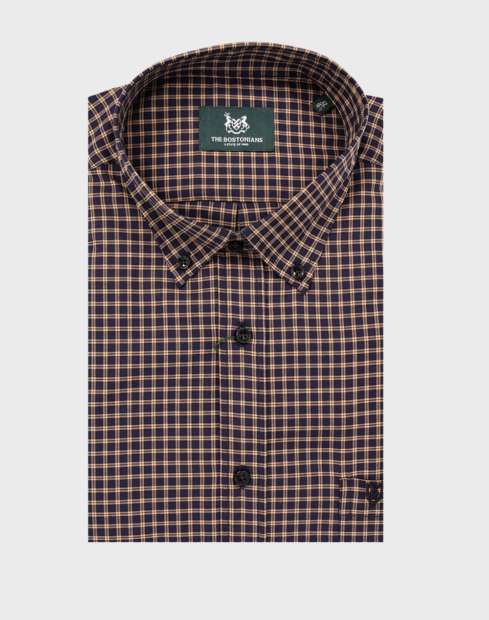 THE BOSTONIANS РИЗА CHESTER TWILL REGULAR FIT MiniCheck TWILL Button-down Regular FIT