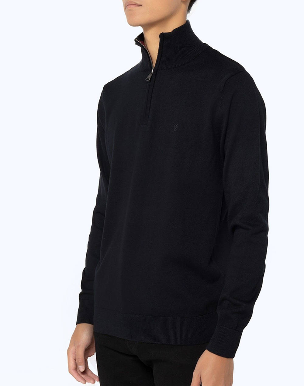 BOSTONIANS ПУЛОВЕР ПАМУЧЕН HALF-ZIP REGULAR FIT