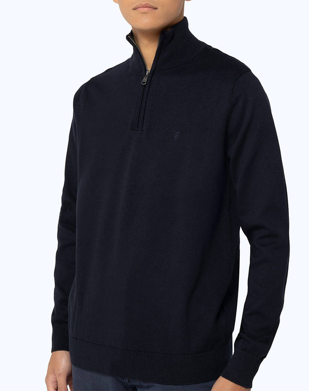 BOSTONIANS ПУЛОВЕР ПАМУЧЕН HALF-ZIP REGULAR FIT
