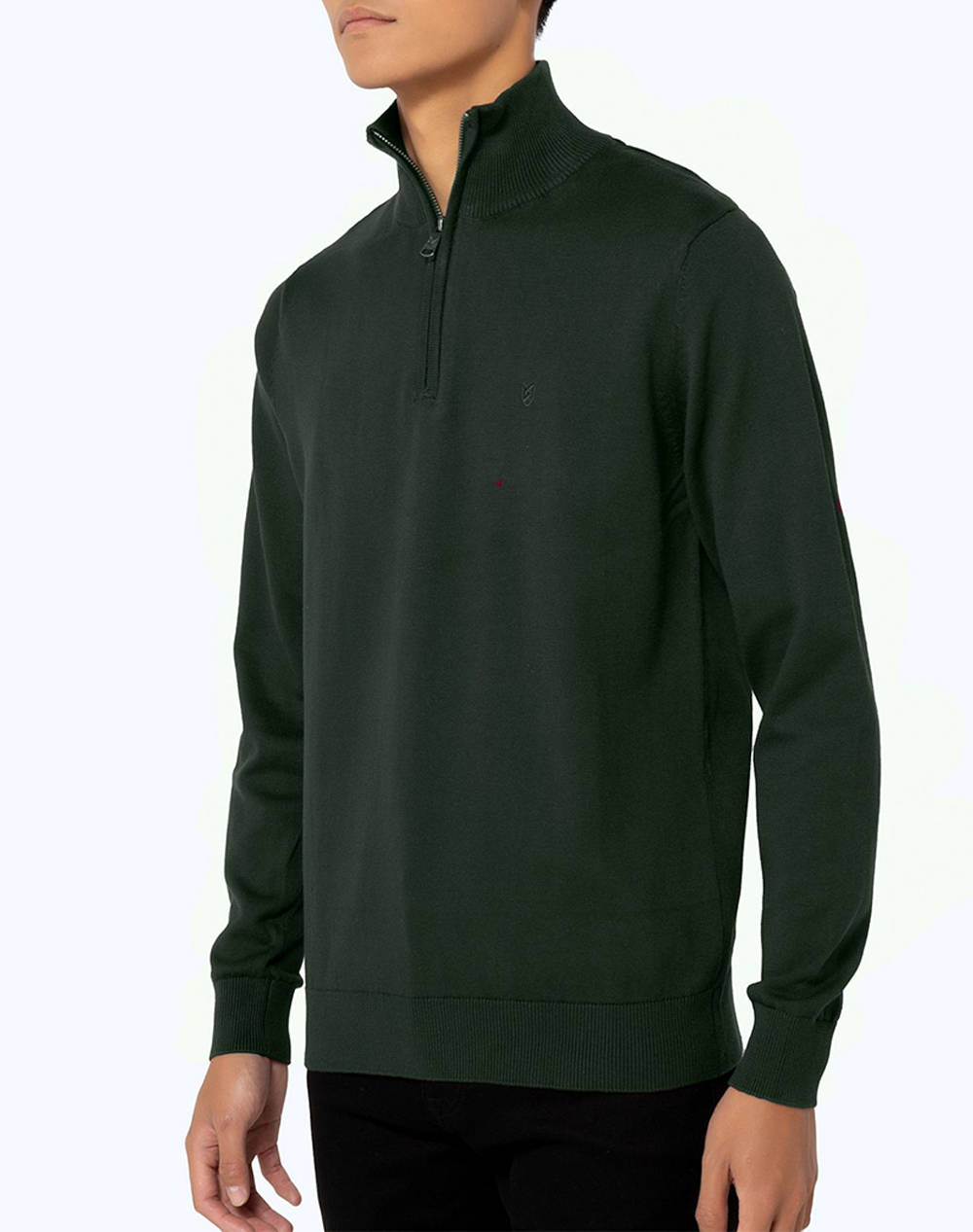 BOSTONIANS ПУЛОВЕР ПАМУЧЕН HALF-ZIP REGULAR FIT