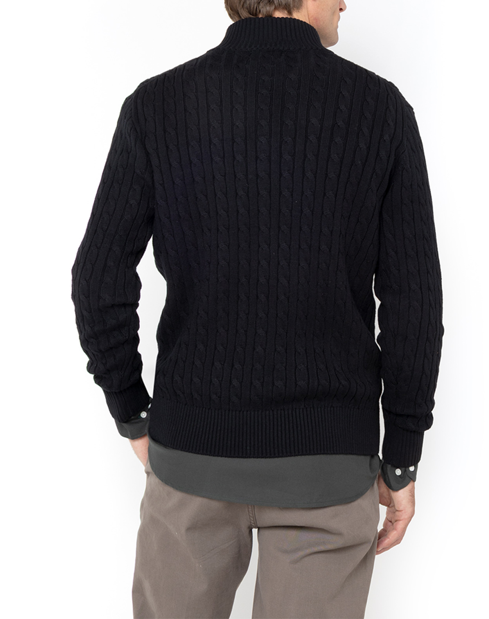 THE BOSTONIANS KNITTING HALF-ZIP REGULAR FIT
