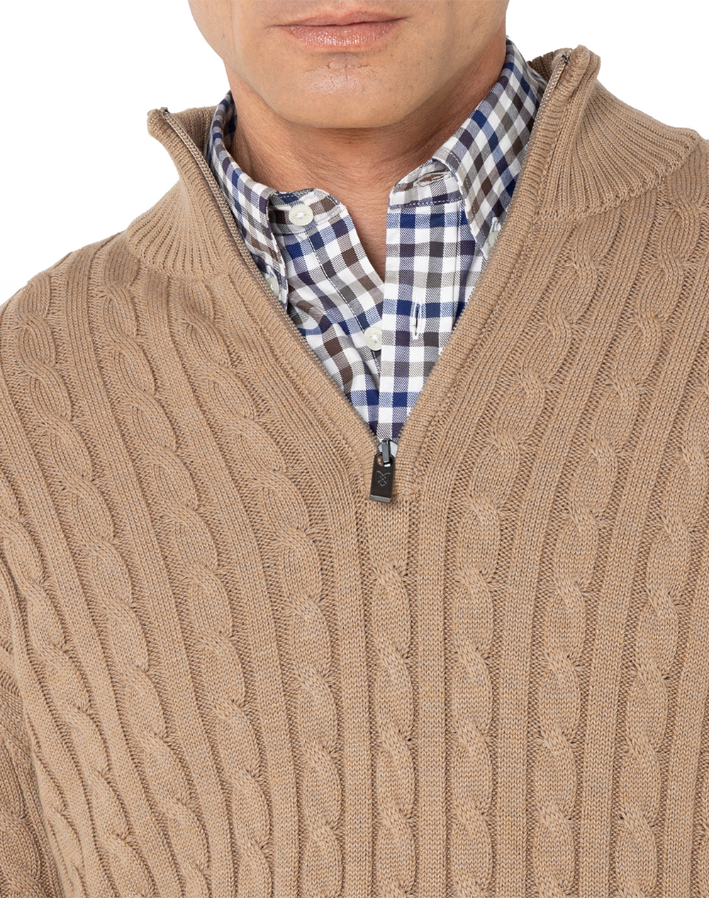 THE BOSTONIANS KNITTING HALF-ZIP REGULAR FIT