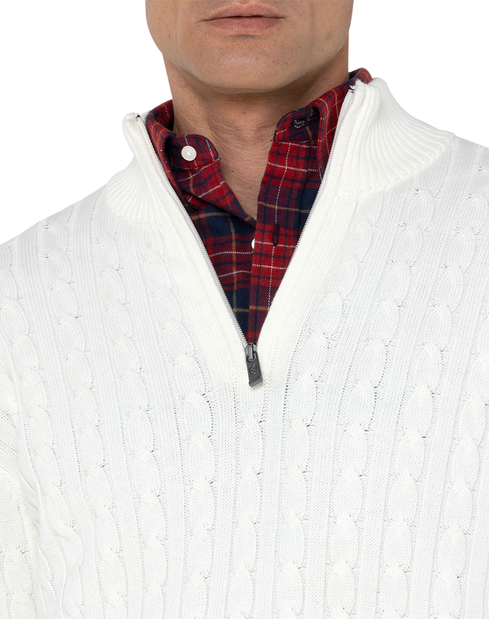 THE BOSTONIANS KNITTING HALF-ZIP REGULAR FIT
